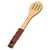 Bamboo slotted serving spoon 