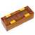 Wood Domino Set with Brass Inlay and Glass Lid