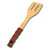 Bamboo slotted serving spatula 